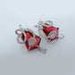 Ruby Red Drop Earrings