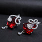 Ruby Red Drop Earrings