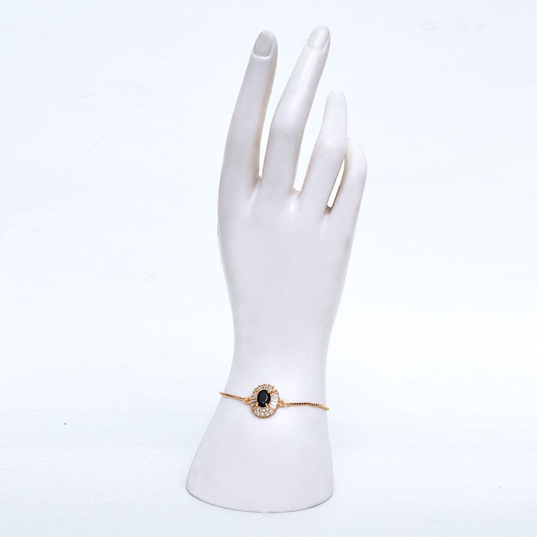Golden Dusk Black Charm Bracelet