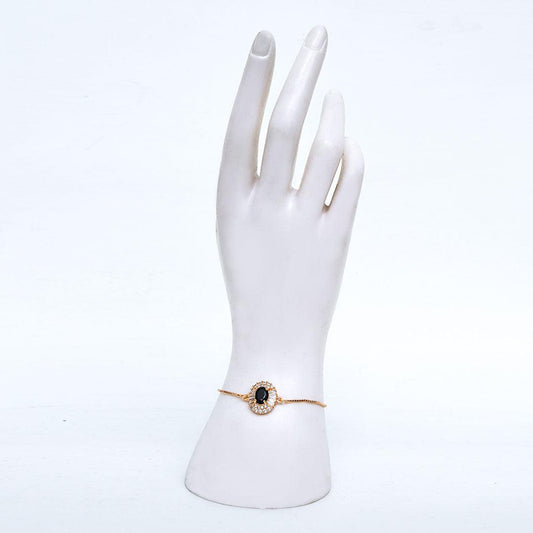 Golden Dusk Black Charm Bracelet