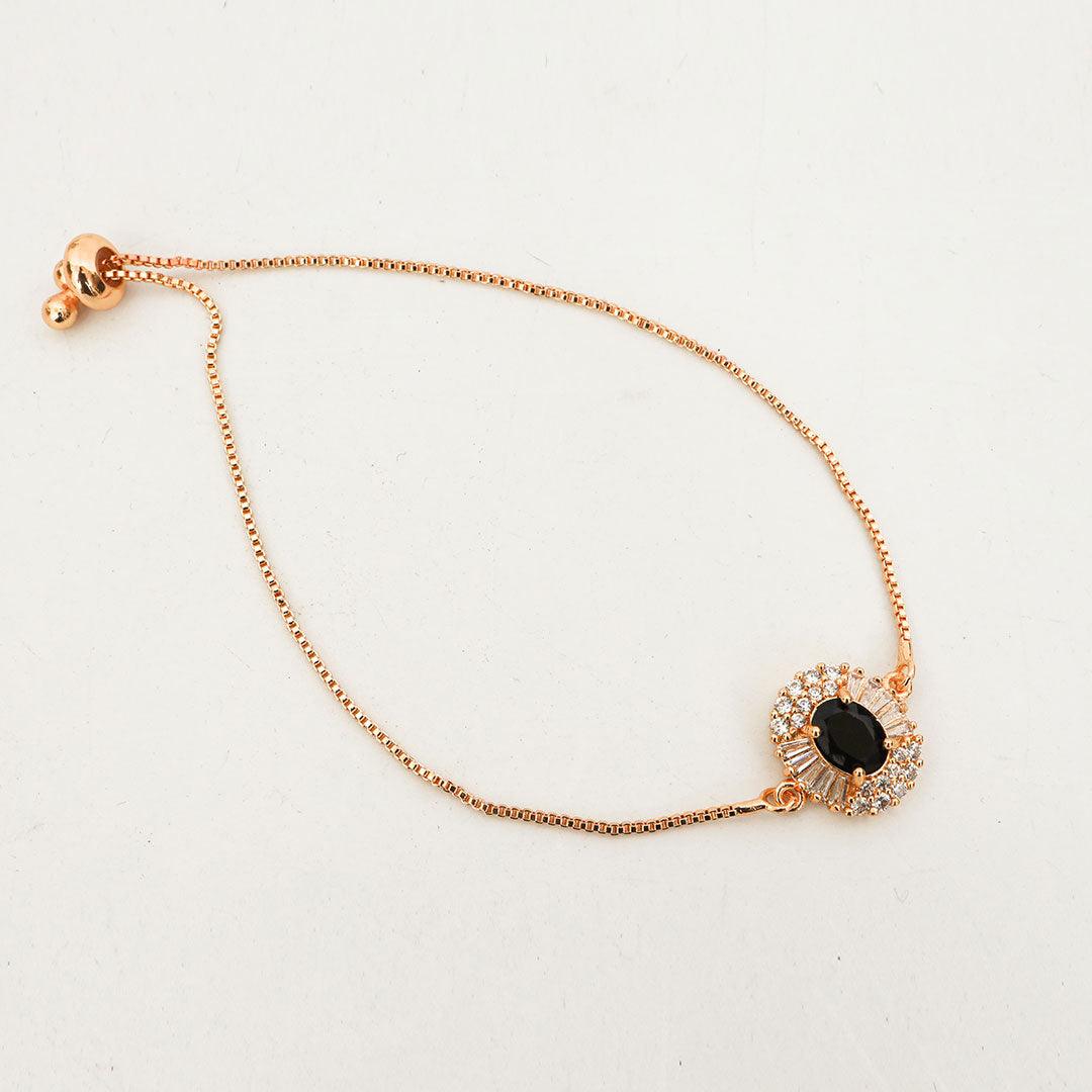 Golden Dusk Black Charm Bracelet