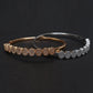 Cubic Circle Gold Rose Bangle with Ring