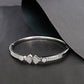 Silver Sparkle Bangle with Ring