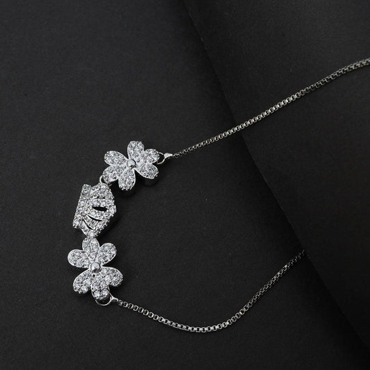 Silver Crown Bracelet