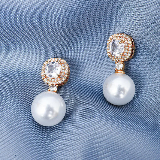 Crystal Pearl Whisper Earrings